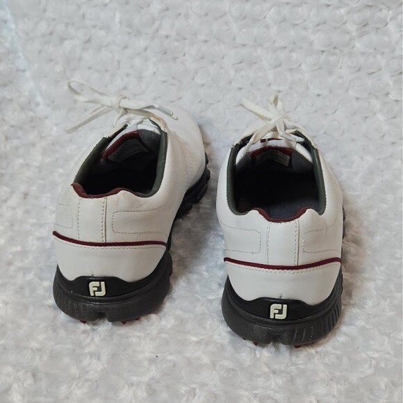 FootJoy DryJoys Tour Men\'s Golf Shoes 8.5 M Leather Lace Up White 53503